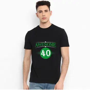 

Customized 40th birthday tee t shirts homme big size s~5xL cool tee top