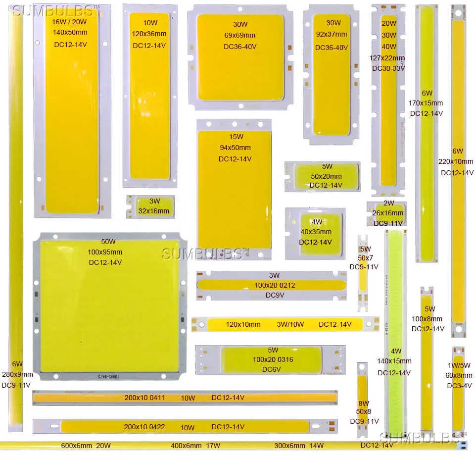 cob led strip light lamp bulb lighting chip on board