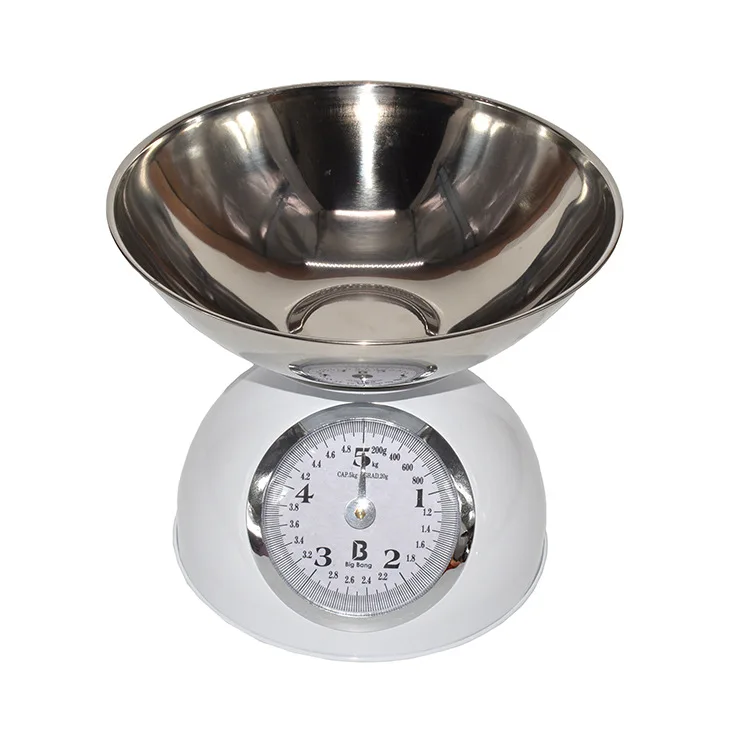 US $24.81 Retro Household Baking Spring Tray Stainless Steel Antifouling Kitchen Scale Experiment Teaching Mechanical Platform Scale