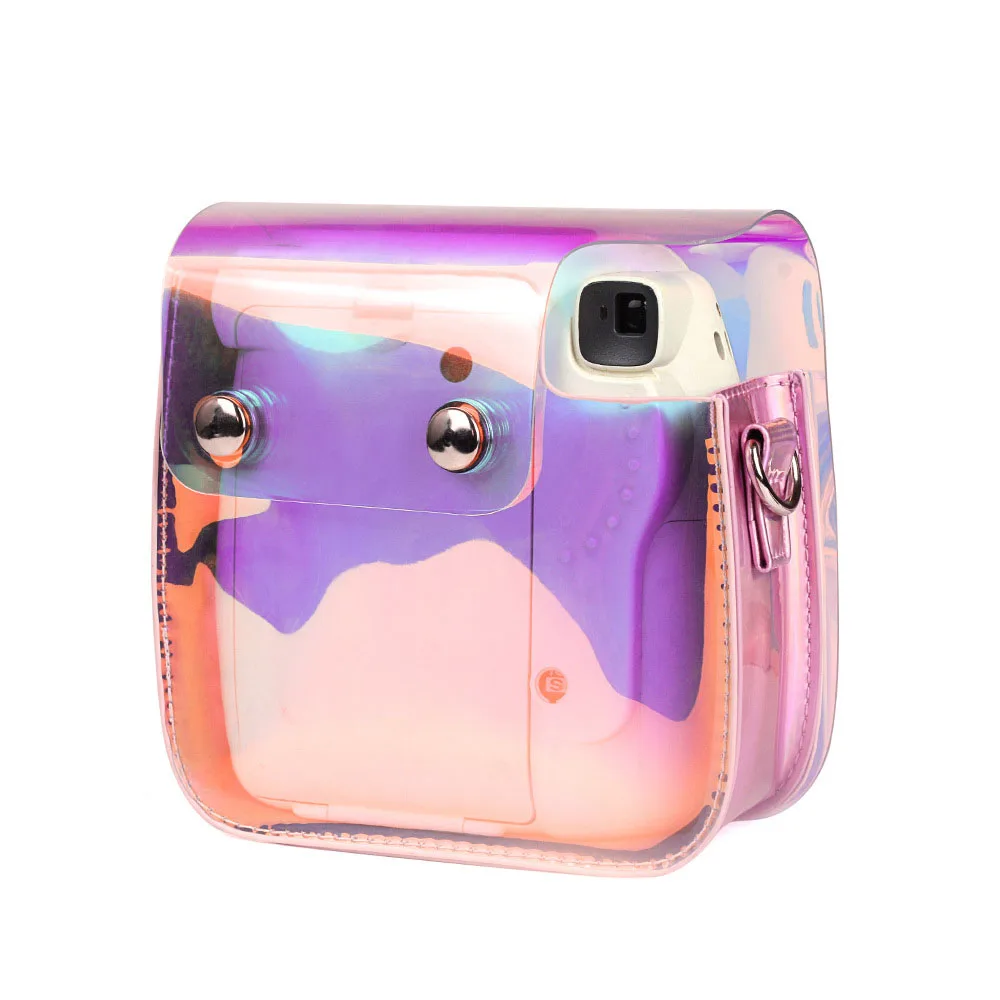 Прозрачный чехол для камеры Fujifilm Instax Mini 8/9 с голографическим лазером|Сумки