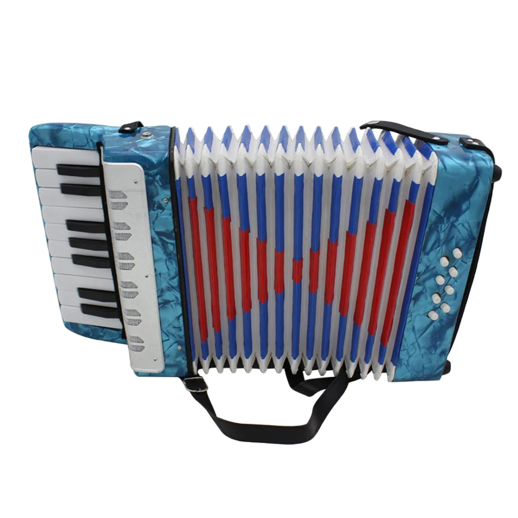 Light Blue IRIN 17 ключ 8 бас пианино аккордеон музыкальный инструмент для представления - Цвет: Light Blue