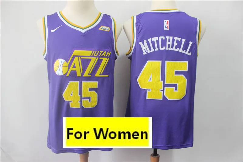6 Юта женский baskeball#45 Donovan Mitchell майки - Цвет: 6