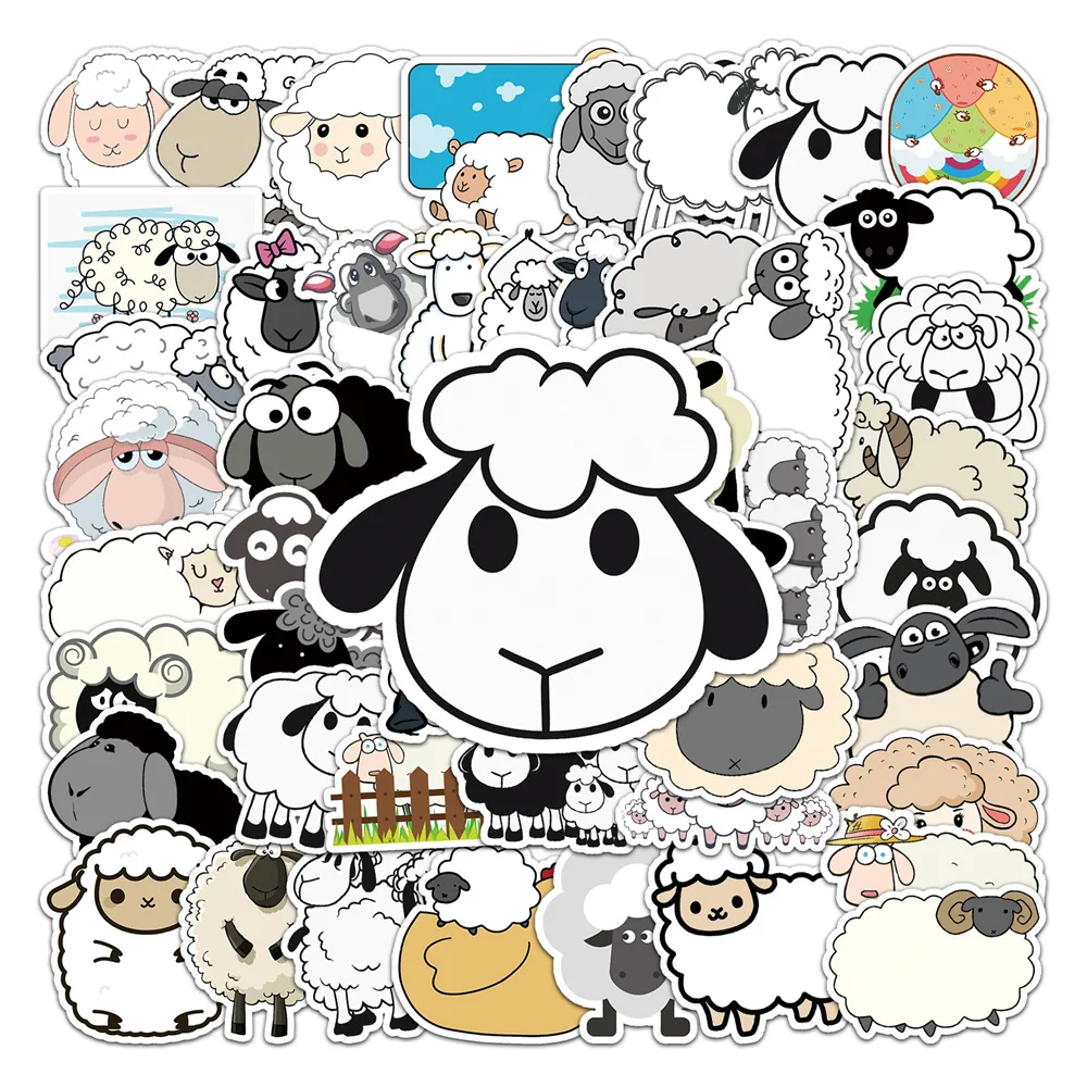 50pcs Lamb Sheep Stickers For Notebooks Stationery Kscraft Computer