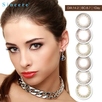 

1 Pair Colored Contact Lens beauty eyes Use Cosmetic Contacts Lenses Eye Color gray/brown Lenses day thrown