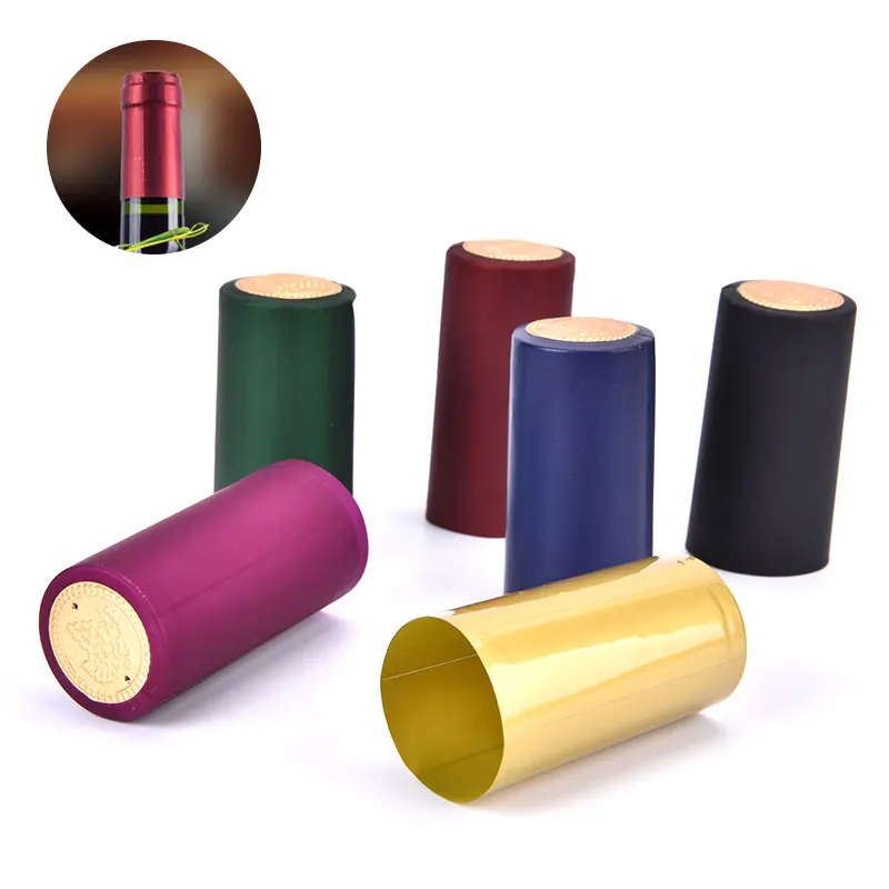 Wine Heat Shrink Shrinkable Plastic Caps Films Sealing Cap Wine Bottle Film 100pcs beer bottle caps bottle seals