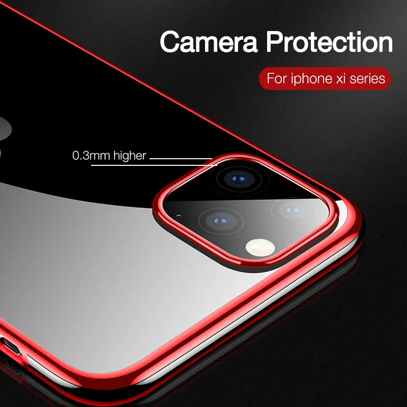CAFELE Luxury Silicone Case for iPhone 11 pro Max Soft TPU Back Cover Ultra Thin HD Clear Shining Case for Apple iPhone 11