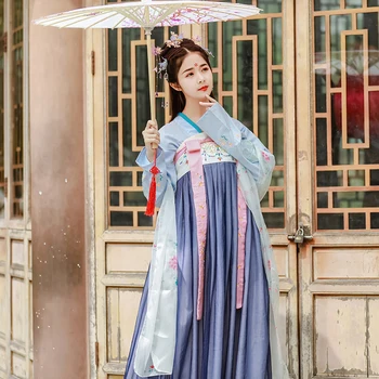 

Chinese Folk Dance Hanfu Dress Retro Tang Dynasty Princess Cosplay Stage Wear Asian Traditional Chinese Dress Hanfu Women DL5997