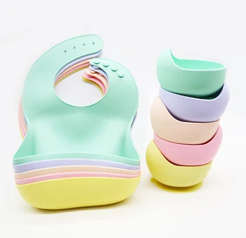 

1set Silicone Baby Bowl Feeding Set Waterproof Spoon Non-Slip Feedings Silicone Bowl Tableware Baby Products Baby Plate