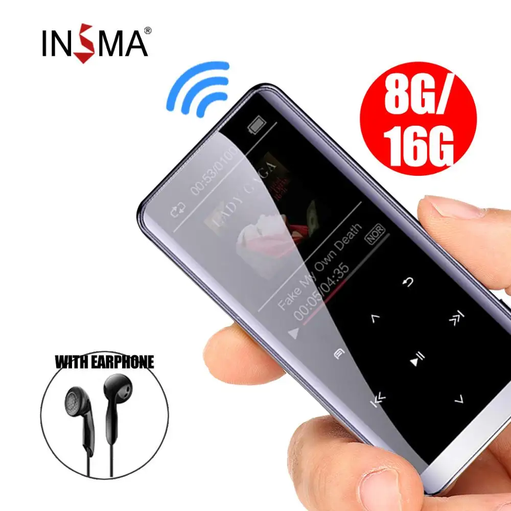 16 Гб bluetooth MP3 плеер наушники HiFi fm радио мини USB mp3 спортивные MP 4 портативные