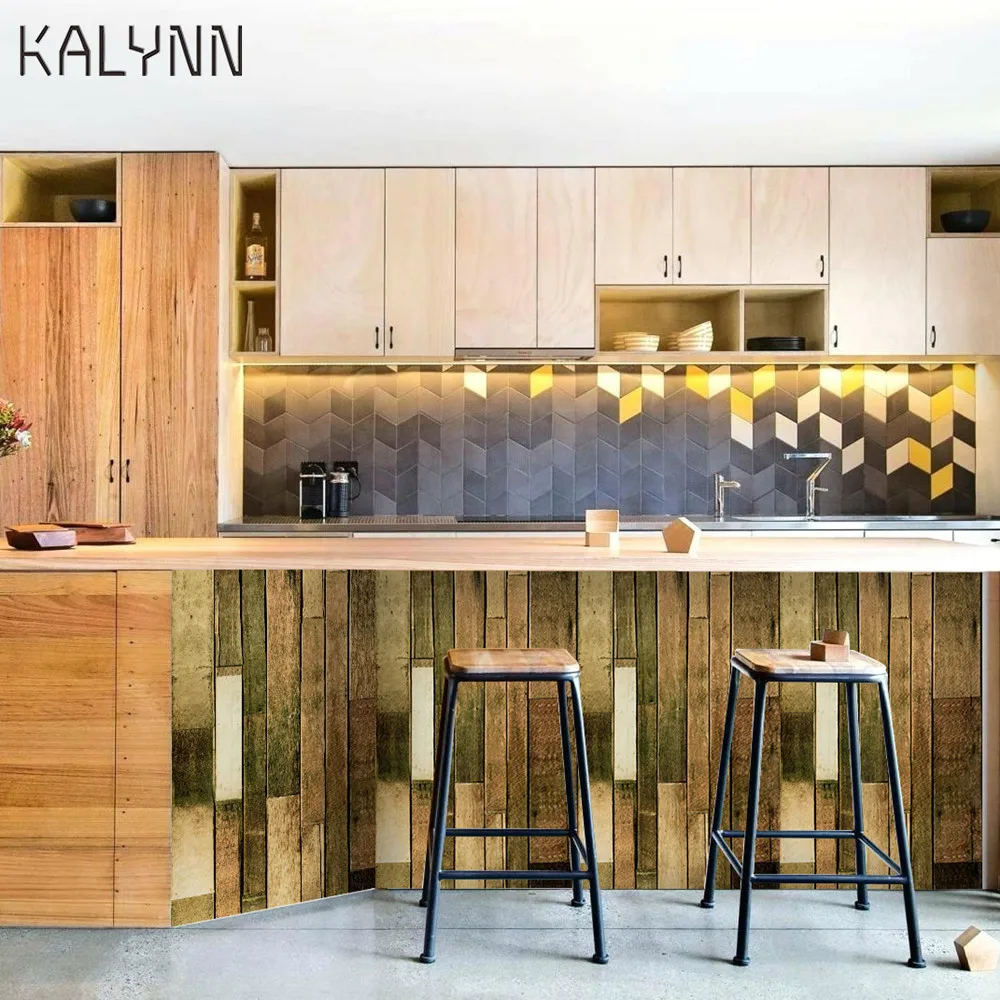 Self-Adhesive 3D Wallpaper For Living Room Kitchen Kids Room Bedroom Wall Decoration Vinyl Wood Wallpaper Roll DIY Pontact Paper
