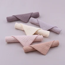 Mouchoir multicolore pour bébé, serviette douce absorbante pour nouveau né, 5 pièces, chiffon pour le visage