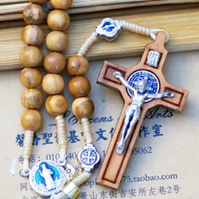 Католические реликвии оливковое дерево Бенедикт экзорцист Роза четки ручной, Религиозные принадлежности, сувениры, Иисус стража