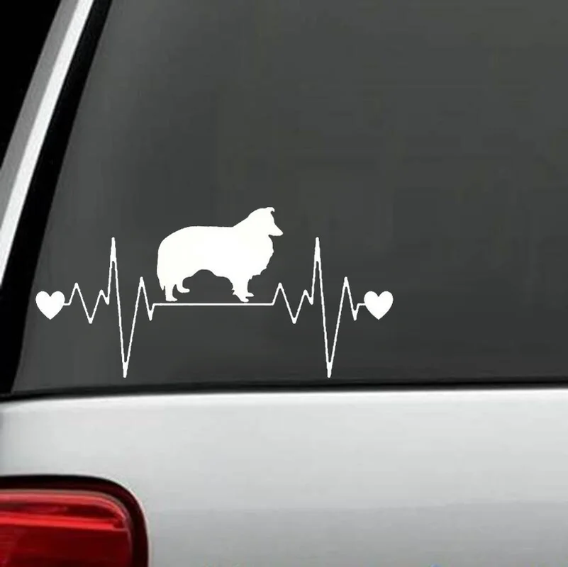 20 3 см * 9 8 шелти Heartbeat Lifeline Shetland Sheepdog забавная Виниловая Наклейка Стикер для