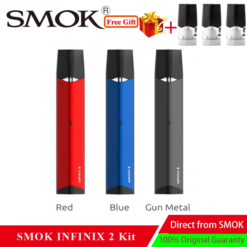 Newest SMOK INFINIX 2 vape pod Kit 450mAh Battery & 2ml MTL pod Vape Electronic Cigarette Vaporizer upgrade version VS smok nord