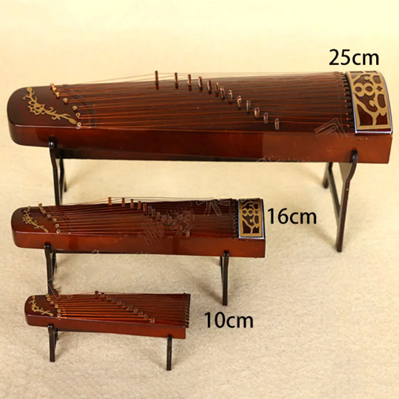 1 шт. деревянная миниатюрная китайская модель Zither с поддержкой и футляром Mini guzheng 1/12 кукольный домик 1/6 фигурка аксессуары OB11