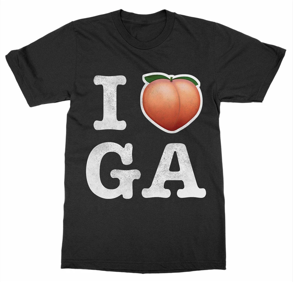 Georgia 'Peaches' T-Shirt Usa United States Of America Patriot Capital National Streetwear Funny Tee Shirt | Мужская одежда