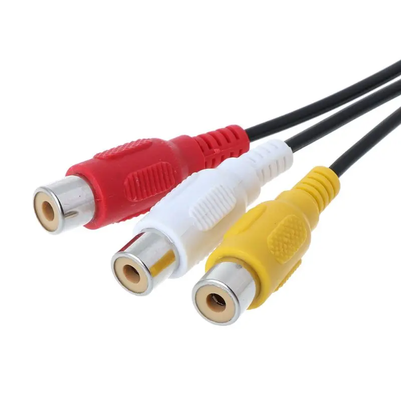 USB на RCA кабель USB штекер на 3 RCA Женский комбинезон стерео аудио видео кабель телевизионный адаптер провод AV A/V ТВ адаптер