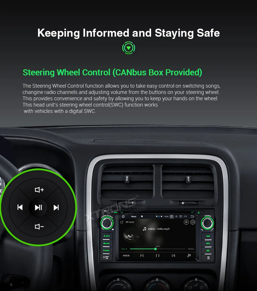 Flash Deal XTRONS 6.2"Android 9.0 Octa Core 4GB RAM 64GB ROM Car DVD Player Multimedia GPS System TPMS SWC for JEEP for DODGE for Chrysler 21