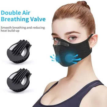 

Dust Masks Sports Mask Activated Carbon Filter Exhaust Pipe Gas Hypoallergenic PM2.5 Fitness Mask With Filters//