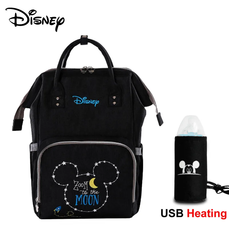 100% disney брендовая USB сумка для детских подгузников, сумка для детских колясок, дорожная сумка для мам, сумки для подгузников
