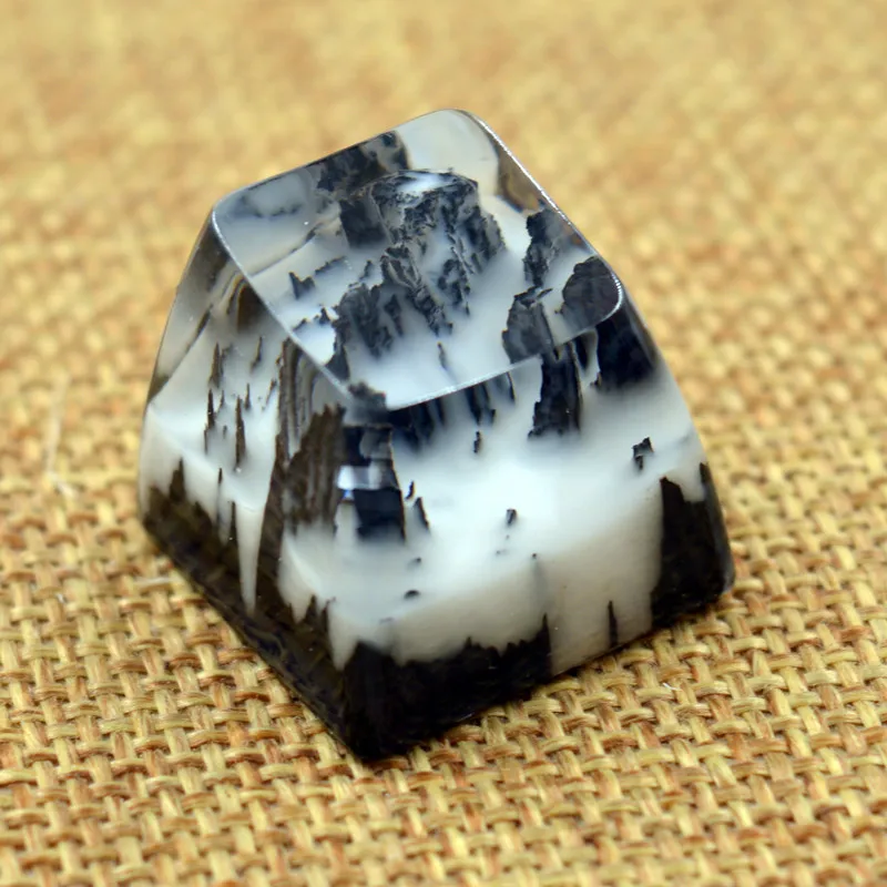 

Snow Mountain Design Keycap For Cherry Mx Gateron Kailh Box TTC Switch Mechanical Keyboard SA Profile Backlit Wood Resin Key Cap