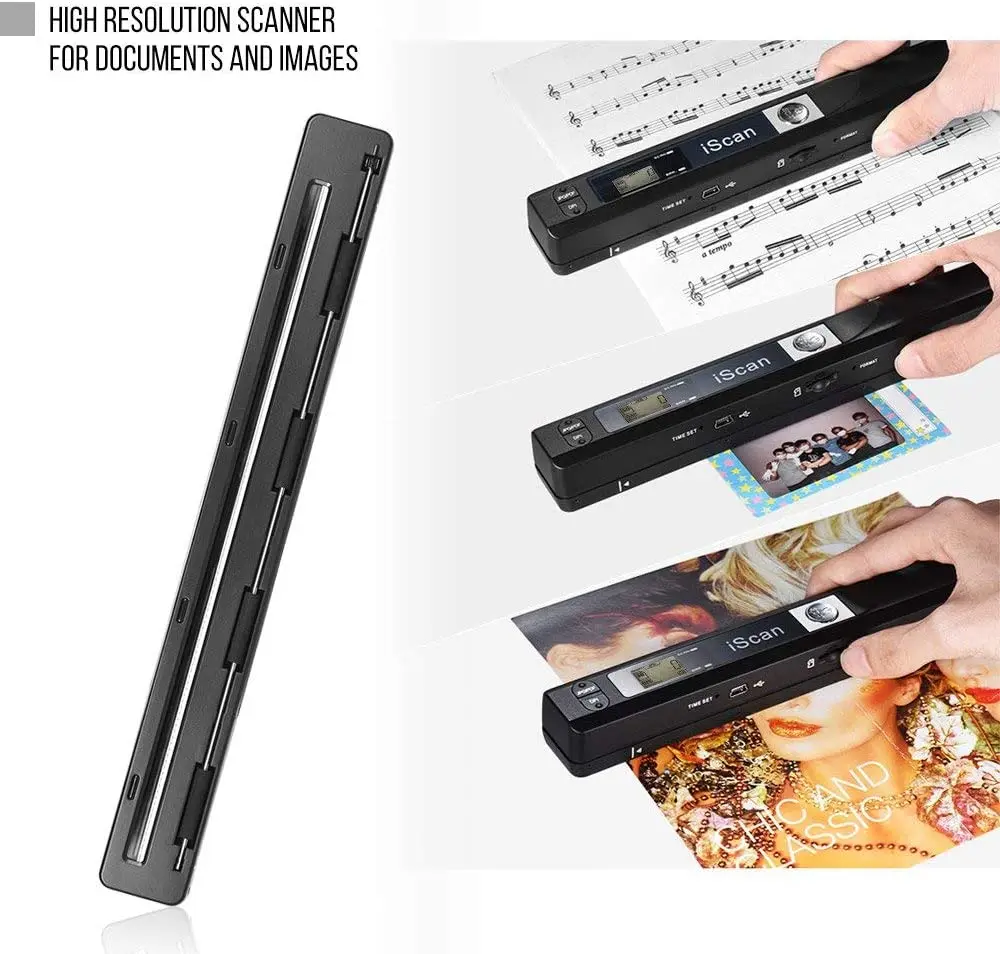 iScan Portable Handheld Scanner Photos Receipts A4 Document Scanner 900DPI for School Home Business Scan Support JPG/PDF Format - 5
