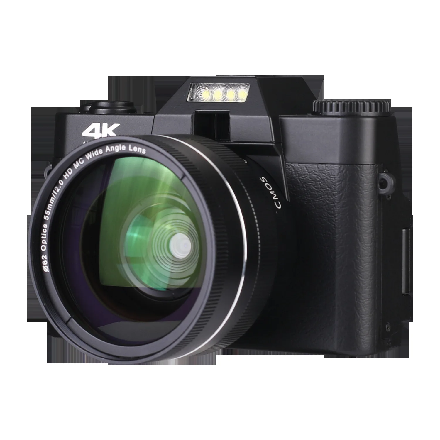 Camaras de video digital ELRVIKECS cámara Digital 2021 4K HD 16X, Micro individual Retro con WiFi, cámara Digital profesional, Vlog, lente externa - Imagen 2