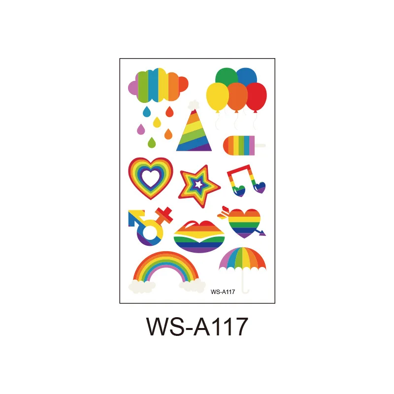 1 лист LGBT Pride Day временная татуировка наклейка радужный узор Love is Love вспышка Водонепроницаемый модный боди-арт для мужчин, женщин и детей