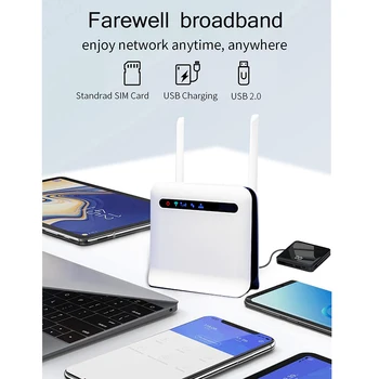 

Unlocked 300Mbps Wifi Routers 3G/4G Lte Mobile Router with WAN/LAN USB 2.0 Port Sim Card Slot Wireless Router