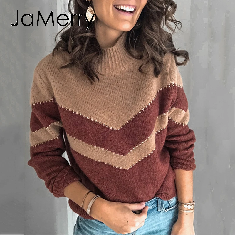 Jersey De Punto Para Mujer Con Corte En Hombro | Detalle De Cadena Dorada | Tela Suave Y Puños Acanalados