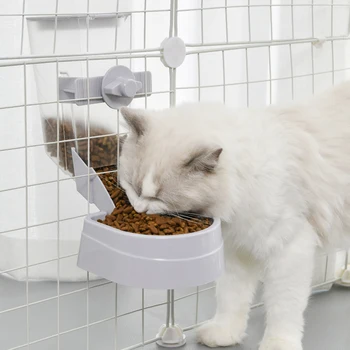 

2L Cat Dog Cage Hanging Food Feeder Bowl Food Dispenser Dish Cup For Small Medium Birds Pets Feeding Drinking Pet Supplies