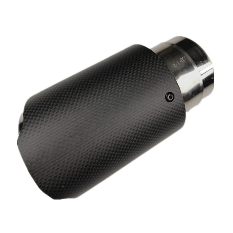 

Real Glossy Carbon Fiber Universal Exhaust End Tip Auto Muffler Exhaust Pipe (1 pc)