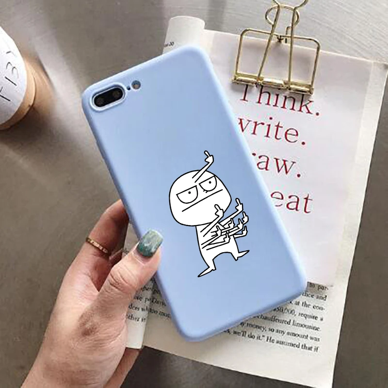 -Light blue-081 Чехол для телефона BAD BOY для iPhone XS X XS Max XR карамельный чехол Забавный Банан милый чехол s для iPhone 7 8 6 S 6 S Plus 5 5S SE 4 4S 11 Pro - Цвет: -Light blue-081