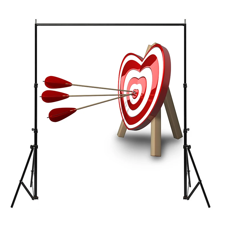 

WHISM Prevalent Creative Heart-shaped Background Cloth Photo Cloth -7*5 Feet Furniture Decoration Painting