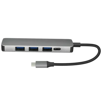 

6 in 1 USB Type C Hub Hdmi PD Power Delivery Port 4 USB 3.0 Ports USB C Hub Adapter for Mac book Pro Thunderbolt 4 USB Charger