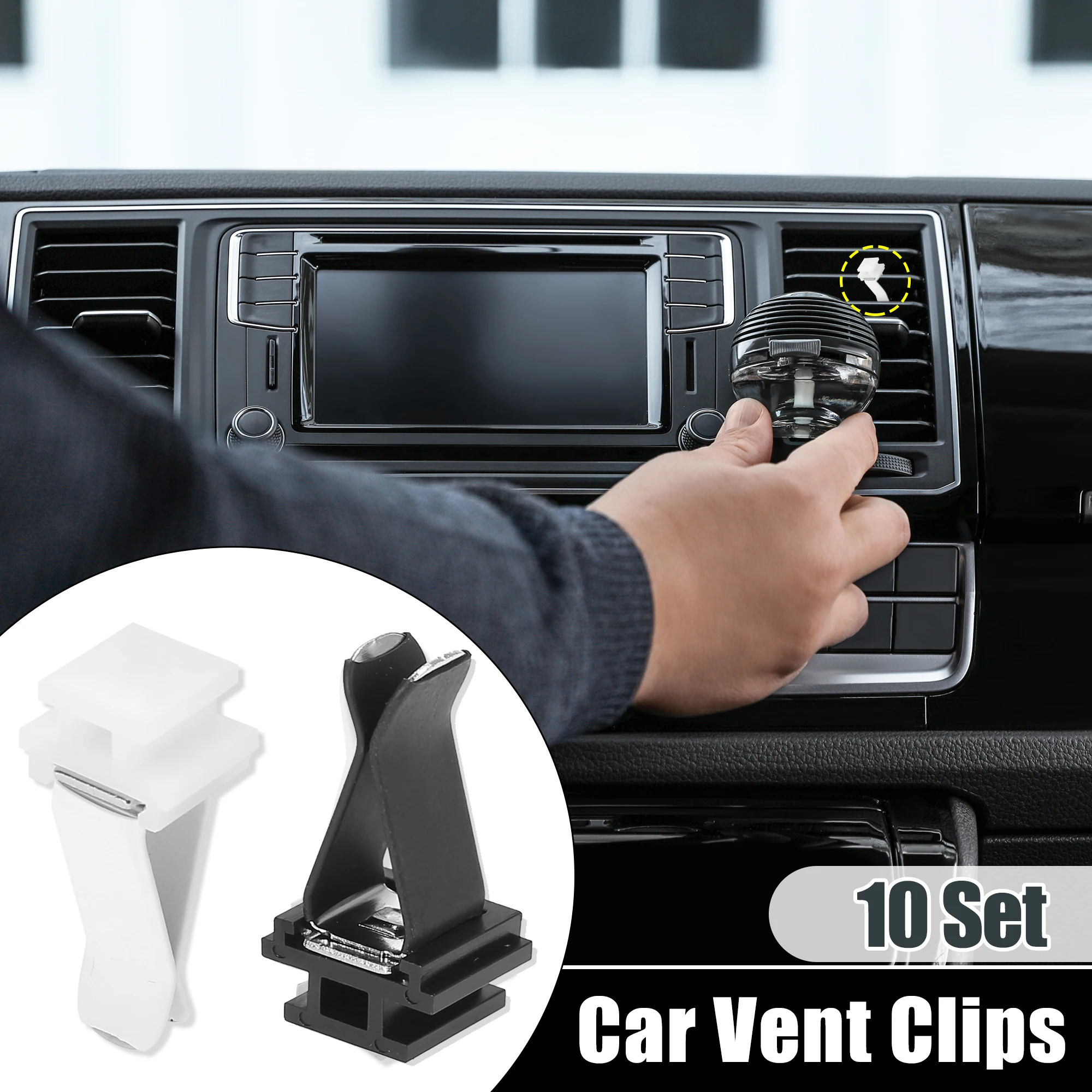 Uxcell Auto Air Conditioner Square Head Car Vent Clips Air Freshener Outlet  Clamp With Plastic Slot Head 31x12.7x12.7mm - AliExpress