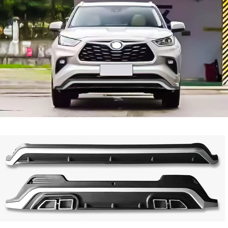 Для Toyota Highlander 2020-2021 передний и задний бампер противоскользящая защитная пластина