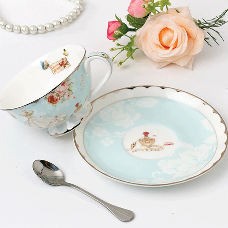 Чайные чашки в стиле ретро романтическая кружевная Европейская кофейная чашка