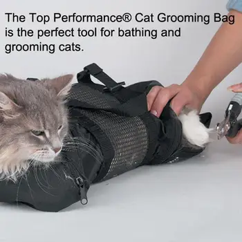 

Adjustable Mesh Cat Grooming Bath Bag Cats Washing Bags For Pet Bathing Nail Trimming Injecting Anti Scratch Bite Restraint