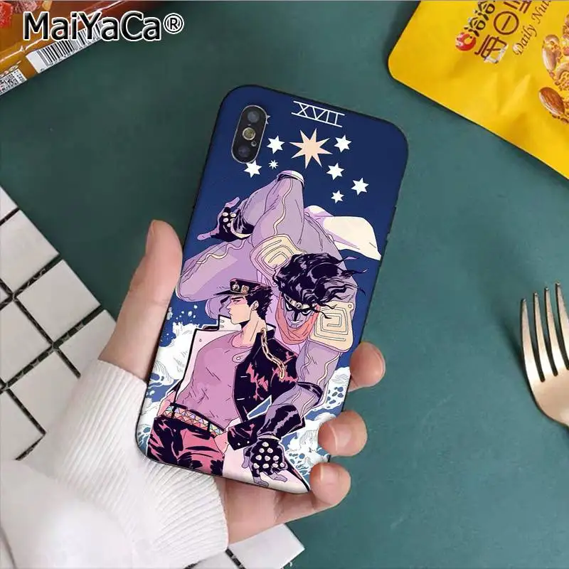 MaiYaCa JoJo Необычные Приключения аниме мягкий черный чехол для телефона для iPhone 11 pro XS MAX 8 7 6 6S Plus X 5 5S SE XR чехол