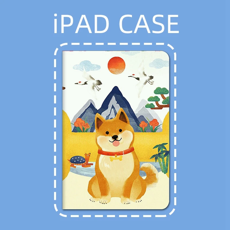 Чехол-книжка с мультяшной милой собакой для iPad 7th Air Air2 Pro 9 7 10 5 11 2 12 2019 Mini4 mini5 чехол