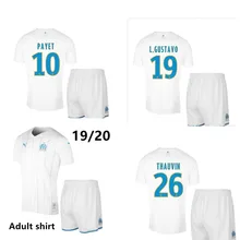 Новинка 19/20 Марсель футбольный Джерси Марсель Майо Пайет ангуисса гомис Л. Густаво таувин комплект для взрослых футбольные футболки