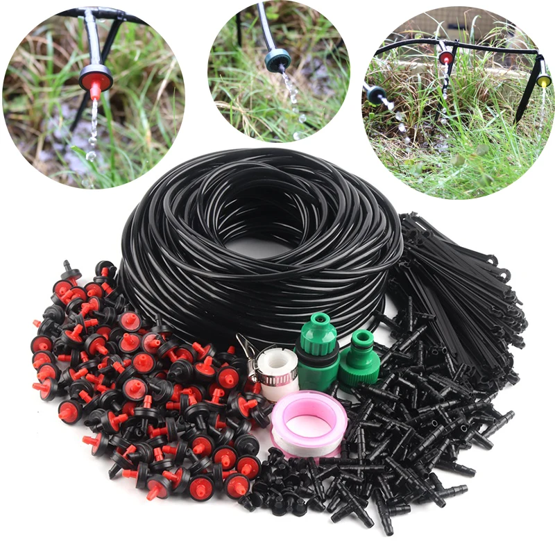 5-50M Automatic Irrigation System Drip Sprinklers Garden Plant Self Watering Kit 