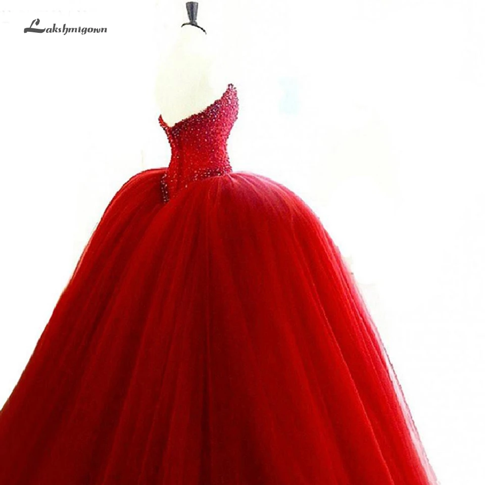 Lakshmigown роскошное красное свадебное платье Hochzeit с бисером сексуальные свадебные Готические свадебные платья с открытыми плечами Vestido de Novia