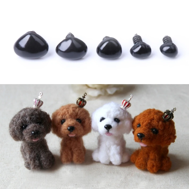 Mini triangle de sécurité noir en plastique, 8/9/11/15mm, 10 pièces/lot,  antarctique pour beurre de chien en peluche, animaux en peluche, poupées,  nez et yeux - AliExpress