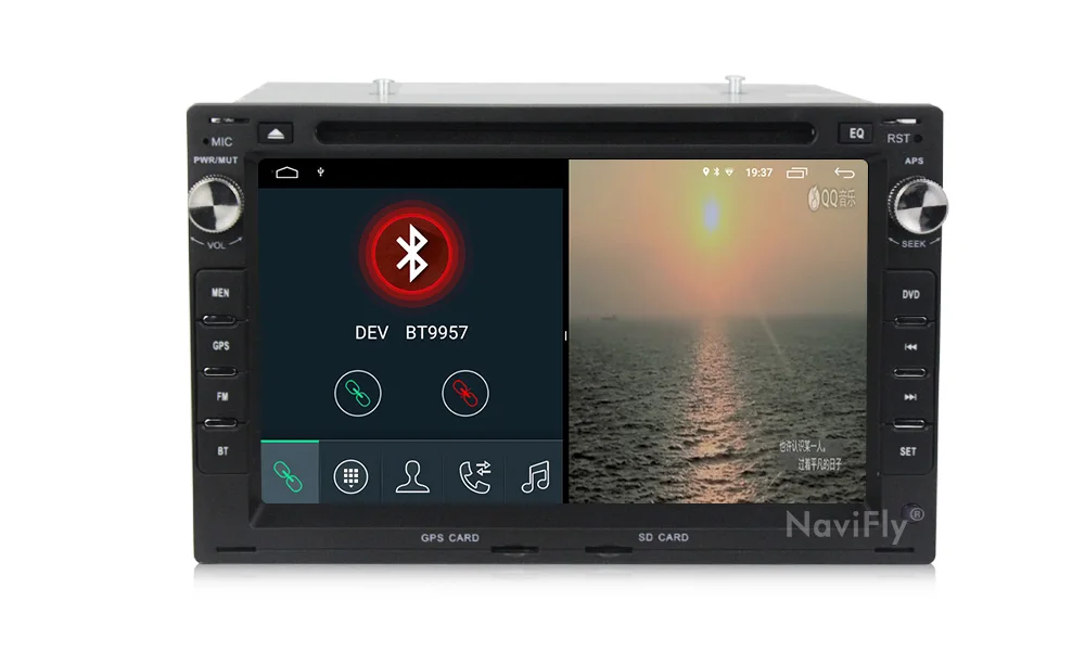 Top Navifly Android 9.1 car multimedia dvd gps navigator for VWGolf4 T4 Passat B5 Sharan support DAB+ OBD2 BT radio ipod map card SD 19