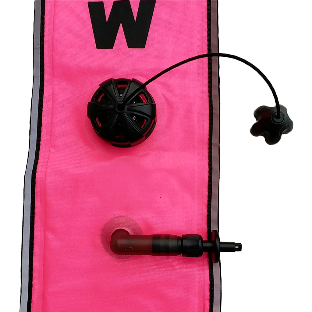 SMB Surface Marker Buoy Inflatable Signal Tube Float for Scuba Diving Divers - Funny Dolphin Design 