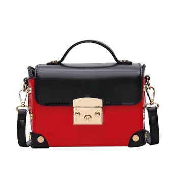 

Leather Candy Color Box Style Women Fashion Tote Bag Purses and Handbags Party 2020 New Shoulder Bag Casual Cross Body Bag