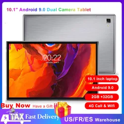 Tablette réseau 4G Android 10.1 de 9.0 pouces, avec processeur Cortex A55 Octa Core, 2 go de ram, 32 go de rom, double caméra, wi fi, type c, SC9863A 