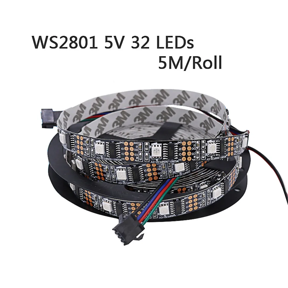 Ws2801 внешняя полноцветная программируемая Светодиодная лампа с двумя сигналами 5